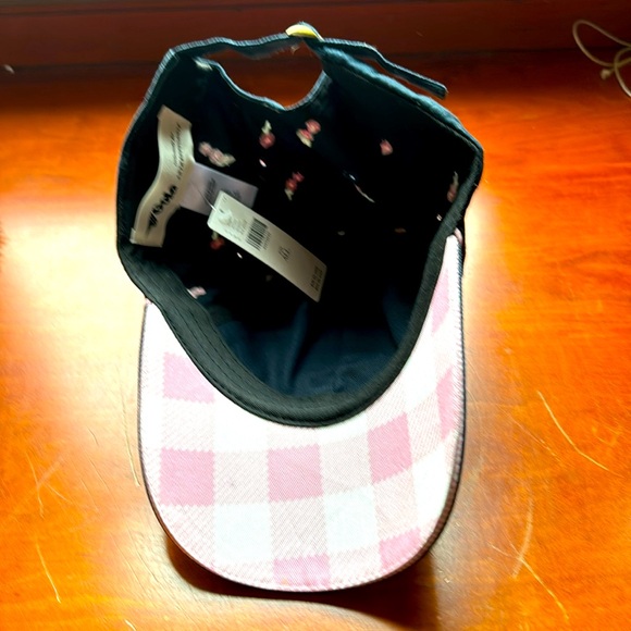 NWT GOLA baseball cap from Anthropologie, one size, navy w/ little pink flowers. - Picture 3 of 5